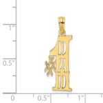 14k #1 DAD Cut-out Vertical Charm - Image 4