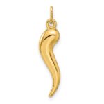 14k 3-D Italian Horn Charm - Image 3