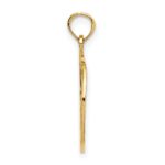 14k Textured Peace Sign Pendant - Image 2