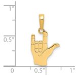 14k I Love You Hand/ Sign Language Pendant - Image 4