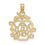 14k NEW YORK in Apple Cut-out Charm - Image 3