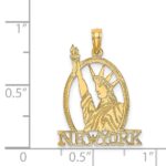 14k Cut-out NEW YORK with Statue of Liberty Charm - Image 4