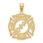 14k VFD LADIES AUX  Shield Charm - Image 3