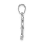 14K White Gold 3-D Moveable Scissors Pendant - Image 2