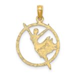 14k Dancer in Circle Frame Charm - Image 4