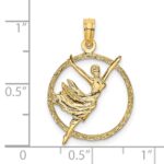 14k Dancer in Circle Frame Charm - Image 3