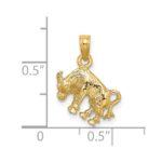 14k 3-D Taurus Zodiac Charm - Image 3