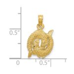 14k 3-D Pisces Zodiac Charm - Image 3