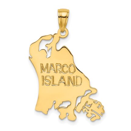 14k Cut-Out MARCO ISLAND Map Charm