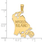 14k Cut-Out MARCO ISLAND Map Charm - Image 3