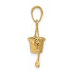 14k 3-D Beach Bucket with Moveable Shovel Charm - Image 2