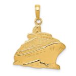 14k Large Cruise Ship Pendant