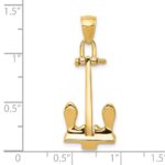 14k 3-D T-Bar Style Anchor Pendant - Image 5