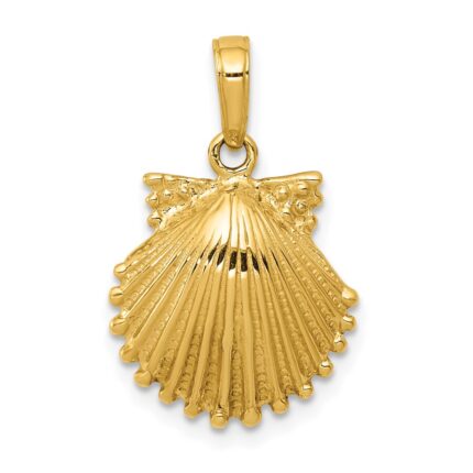 14k Scallop Shell Pendant