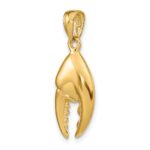 14K 3-D Moveable Stone Crab Claw Pendant - Image 5