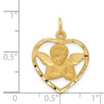 14k Cut-out Angel in Heart Charm - Image 4