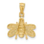 14k Polished Bee Pendant - Image 3