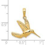 14k Hummingbird in Flight Pendant - Image 4