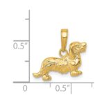 14k Long-Haired Dachshund Dog Pendant - Image 4