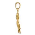 14k Deer Running Pendant - Image 2