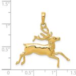 14k Deer Running Pendant - Image 4