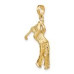 14k 3-D Golfer in Swing Charm - Image 5