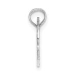 14K White Gold Megaphone with Handle Pendant - Image 2