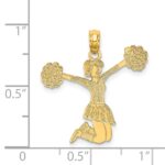 14k Cheerleader Jumping with Pom-Poms Charm - Image 4
