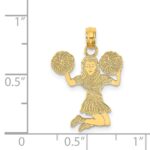 14k Cheerleader Jumping with Pom-Poms Charm - Image 4