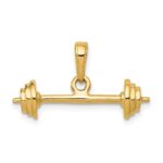 14k 3-D Barbell Pendant