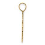 14k Dart Board and Darts in Leaf Design Charm - Image 2