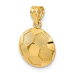 14k Domed Soccer Ball Pendant - Image 5