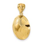 14k Domed Soccer Ball Pendant - Image 5