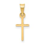 14k Polished Cross Charm