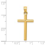 14k Polished Hollow Cross Pendant - Image 4