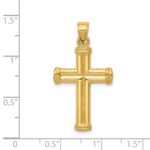 14k Hollow Cross Pendant - Image 4