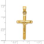 14k Hollow Crucifix Pendant - Image 3