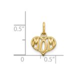 14k MOM Heart Charm - Image 4