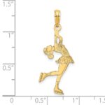 14k Ice Skater Turning Charm - Image 3