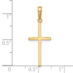 14k Polished Cross Pendant - Image 4