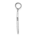 14k White Gold Beveled Cross Charm - Image 2