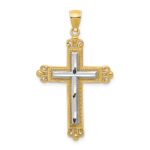 14k Two-tone Cross Pendant