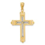 14k Two-tone Cross Pendant - Image 3