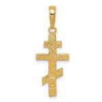 14k Polished Eastern Orthodox Cross Pendant - Image 4