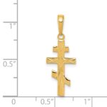 14k Polished Eastern Orthodox Cross Pendant - Image 3