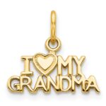 14k I HEART MY GRANDMA Charm