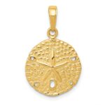 14K Sand Dollar Pendant