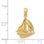 14k Sailboat Pendant - Image 4