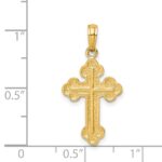 14K Budded Cross Pendant - Image 3