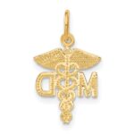 14k M.D. Caduceus Charm - Image 3